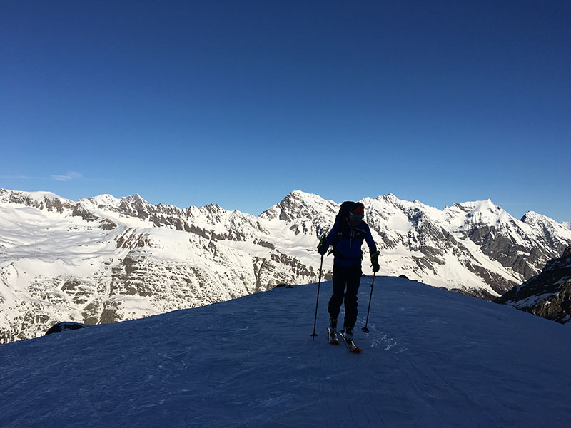 Ski touring in Gran Paradiso, Italian 4061m Peak