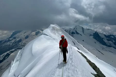 Breithorn traverse, an entire ridge over 4000m